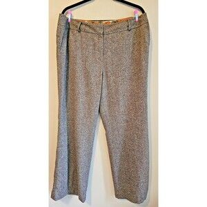 Talbots Heritage Pants Womens Sz 16 Gray Wool/silk blend Italian fabric,lined